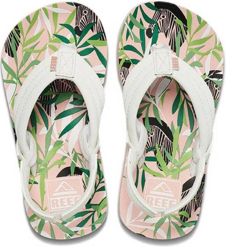Reef teenslippers met hielbandje wit