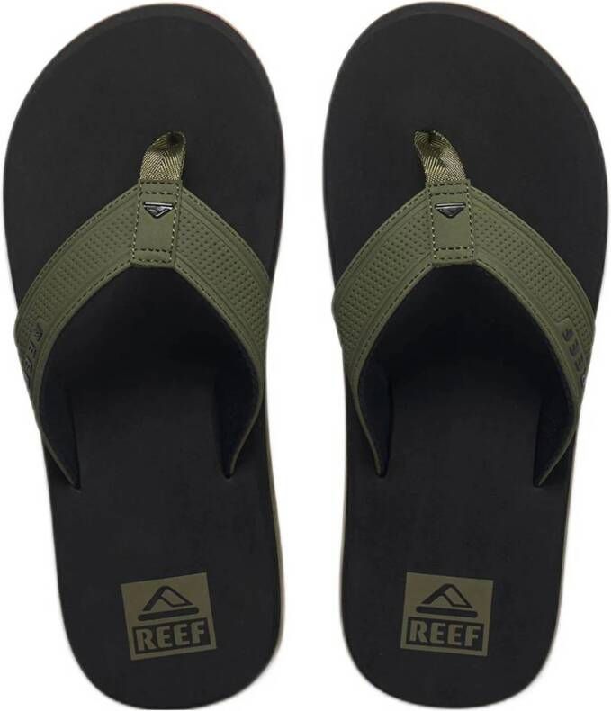 Reef The layback Black Olive Heren Slippers Teenslippers Groen