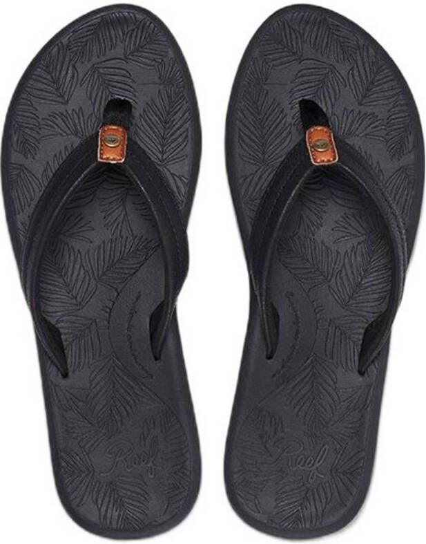 Reef Tides Black-badslipper-slipper voetbed- slipper