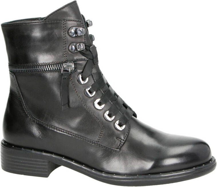 Regarde Le Ciel Cady leren veterboots zwart