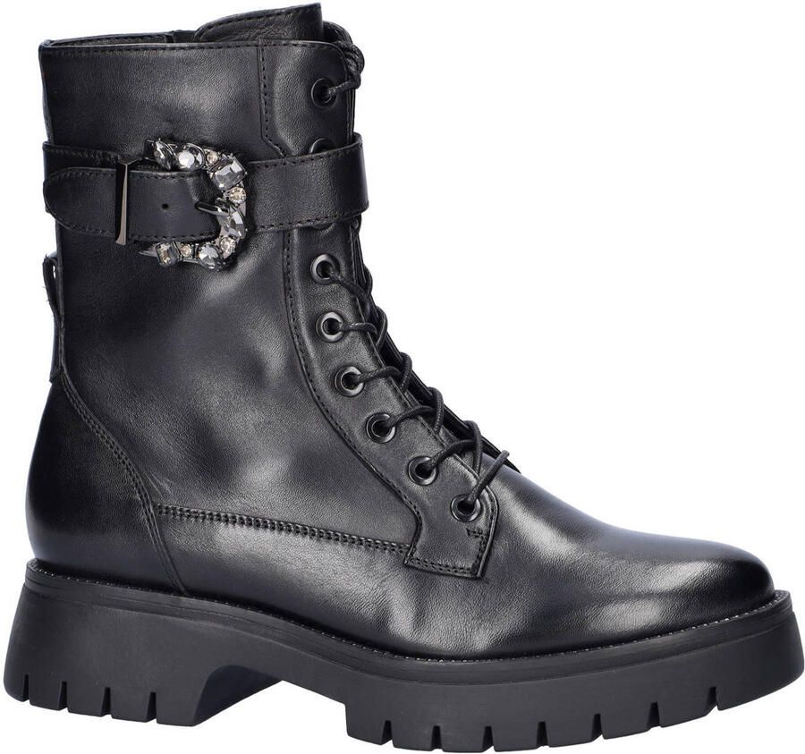 Regarde le ciel Leticia gevoerde leren veterboots zwart - Foto 2