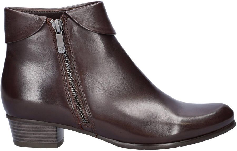 Regarde le ciel Stefany 03 leren enkellaarzen blokhak bruin