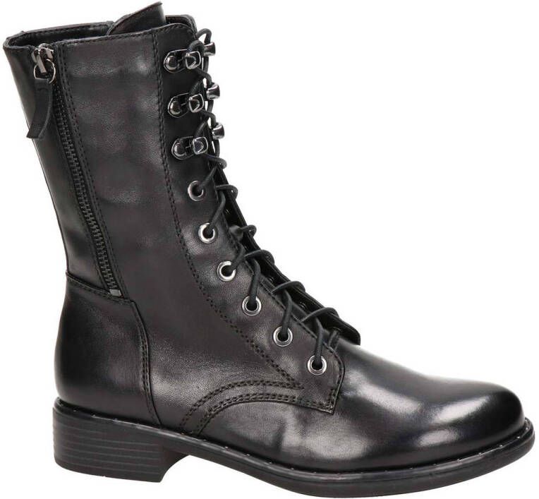 Regarde le ciel Roxana-35 leren veterboots zwart