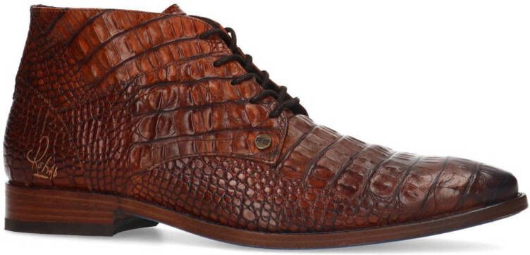 Rehab Barry Croco leren veterschoenen cognac