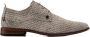 Rehab Greg braid suède veterschoenen beige - Thumbnail 1