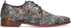 Rehab Greg Croco leren veterschoenen donkerblauw multi