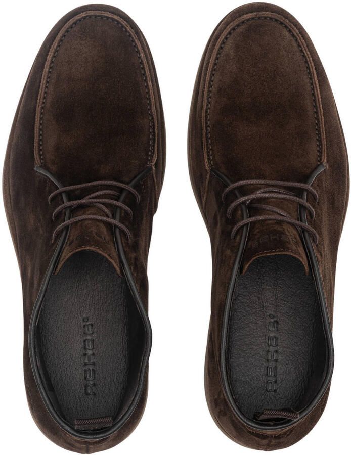 Rehab Collin Suede 4800 Dark Brown Veterschoenen Donker Bruin Suede Bruin - Foto 3