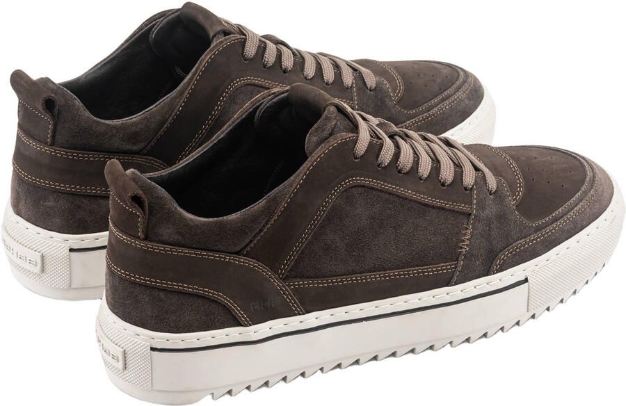 Rehab Creon mix suède sneakers donkerbruin - Foto 3