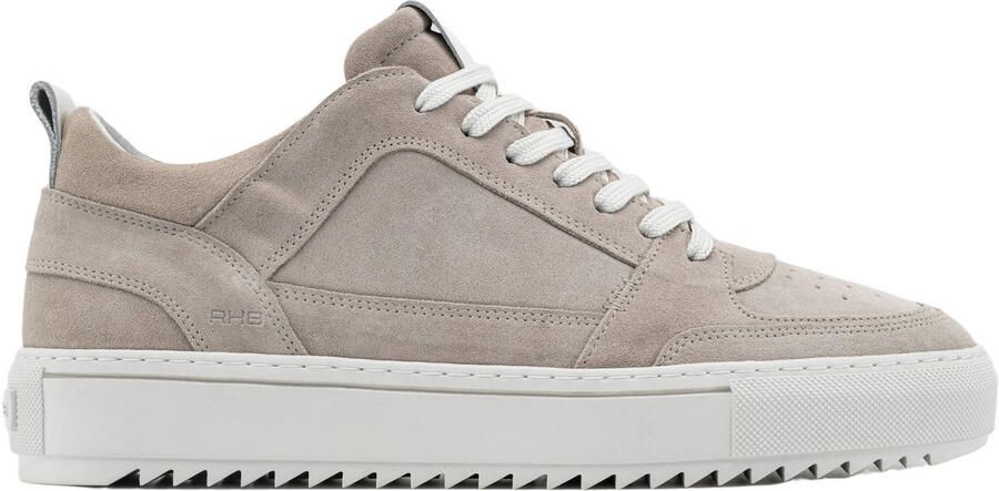 Rehab beige leren combi heren sneakers Creon