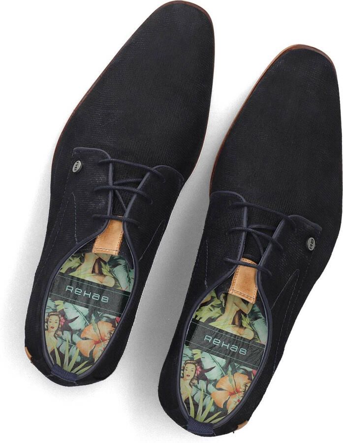 Rehab GREG WALL SUE 8100 DBLU heren veterschoenen gekleed blauw - Foto 5