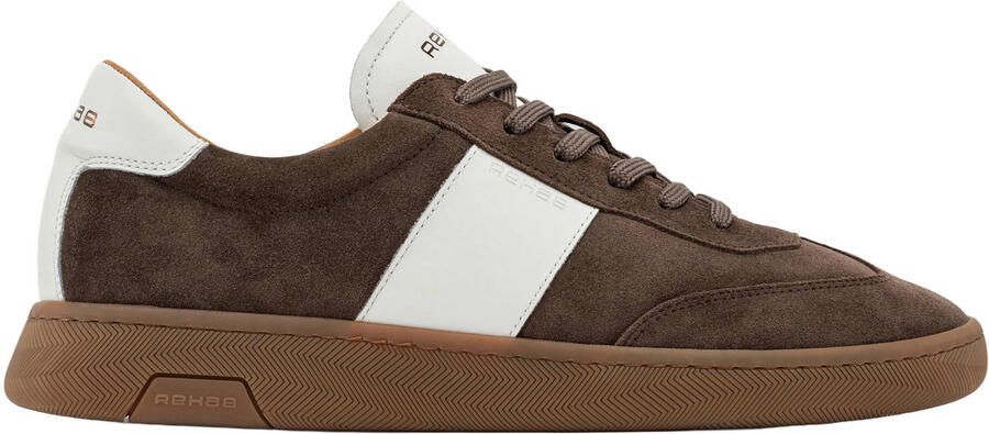 Rehab donkerbruine suède heren sneakers Zack