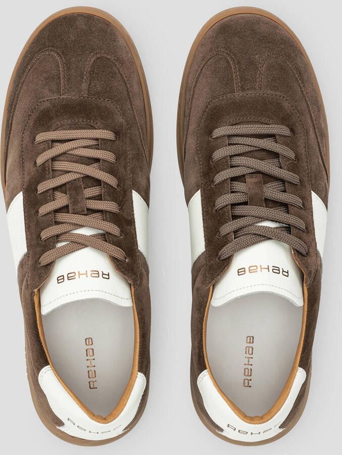 Rehab donkerbruine suède heren sneakers Zack - Foto 2