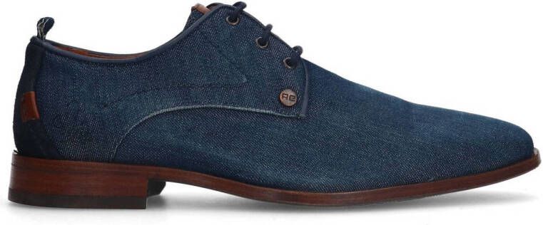 Rehab suède veterschoenen denimblauw