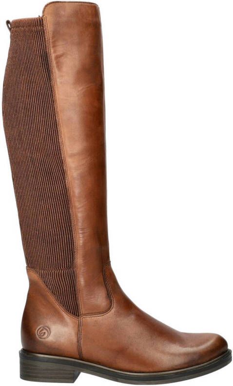 Remonte leren hoge laarzen zwart