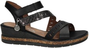Remonte leren sandalen zwart