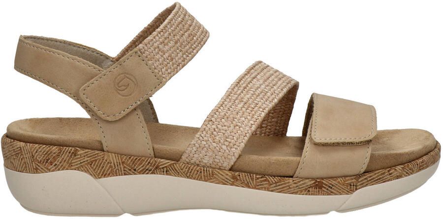Remonte imitatieleren leren sandalen beige