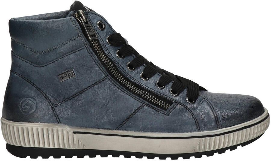 Remonte imitatieleren leren sneakers blauw