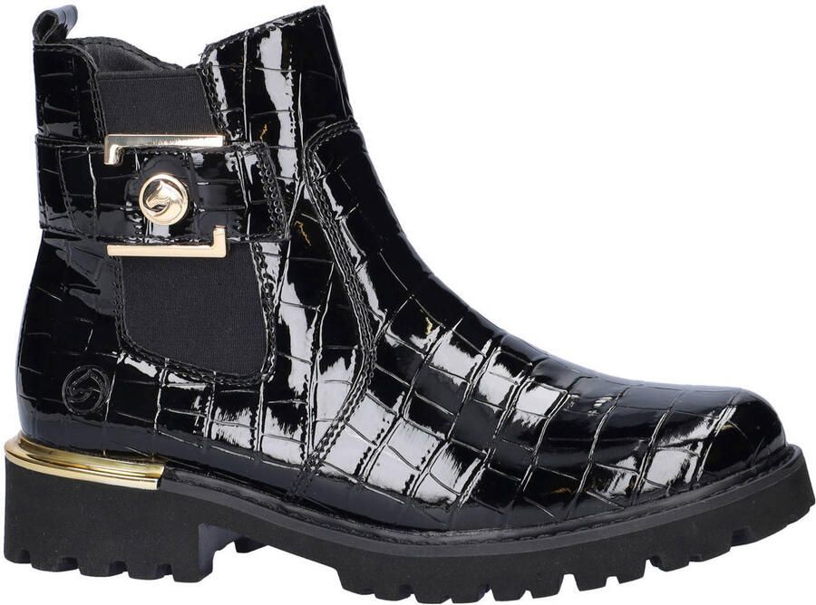 Remonte lakleren enkelboots zwart - Foto 2