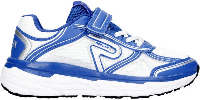 REPLAY Christal jr 1 sneakers wit blauw