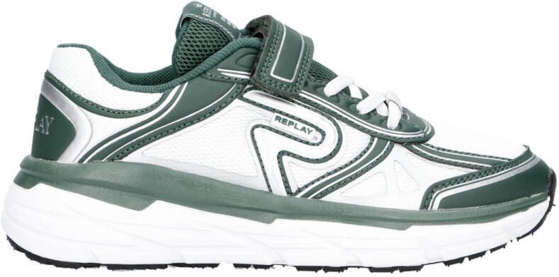 REPLAY Christal jr 1 sneakers wit groen