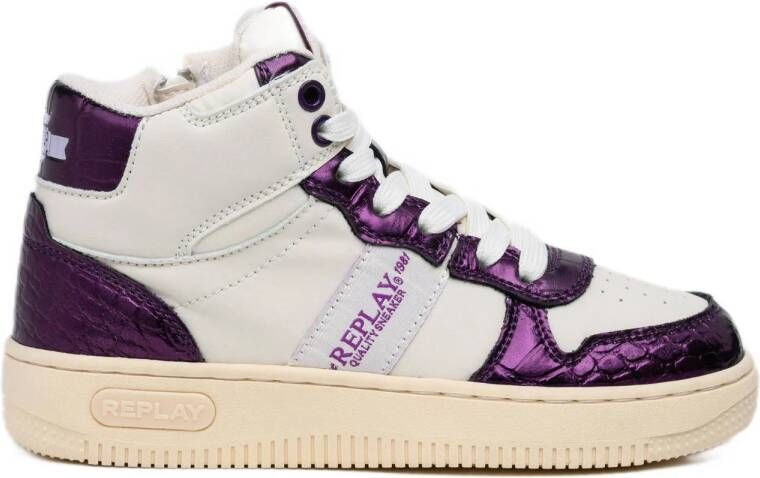 REPLAY Epic JR 11 sneakers wit paars