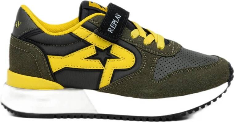 REPLAY Fiber JR boy 7 sneakers groen geel