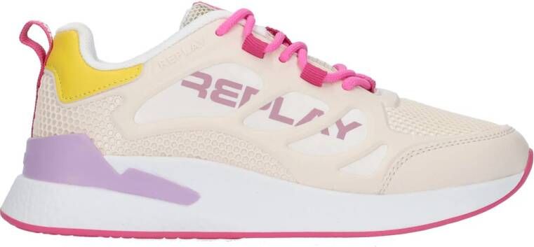 Replay Maze Jr sneakers roze Meisjes Imitatieleer Meerkleurig 39