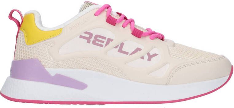 Replay Maze Jr sneakers roze Meisjes Imitatieleer Meerkleurig 36