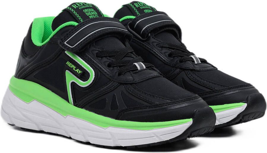 REPLAY Christal JR boy 5 chunky sneakers zwart groen