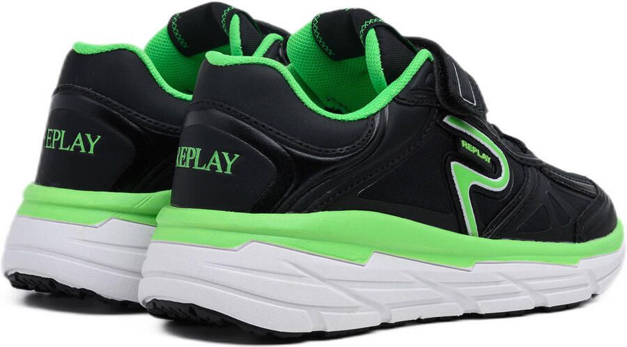 REPLAY Christal JR boy 5 chunky sneakers zwart groen - Foto 2