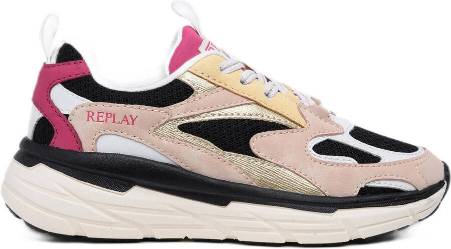REPLAY Christal JR girl 6 chunky sneakers beige zwart - Foto 3