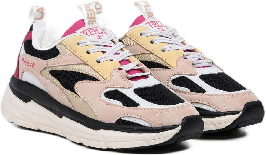 REPLAY Christal JR girl 6 chunky sneakers beige zwart