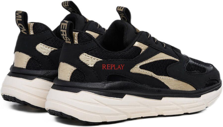 REPLAY Christal JR girl 6 chunky sneakers zwart goud