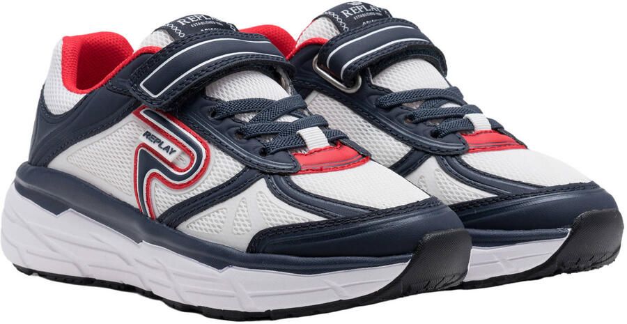 REPLAY Christal JR sneakers donkerblauw wit rood - Foto 3