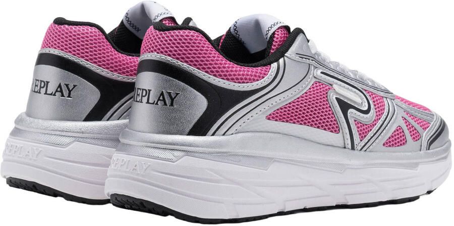 REPLAY Christal JR8 sneakers fuchsia zilver zwart - Foto 3