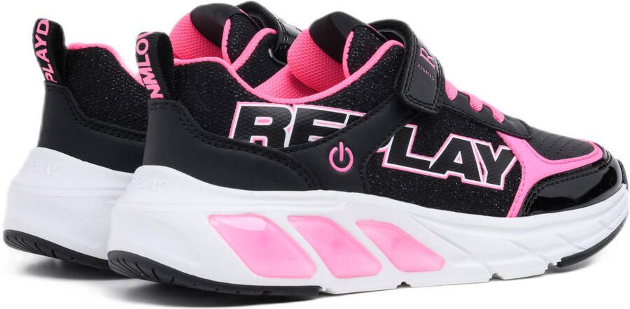 REPLAY Cosmo Lights Girl 1 chunky sneakers zwart roze - Foto 3