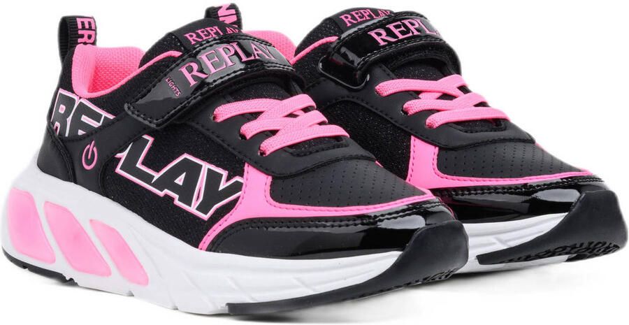 REPLAY Cosmo Lights Girl 1 chunky sneakers zwart roze - Foto 2