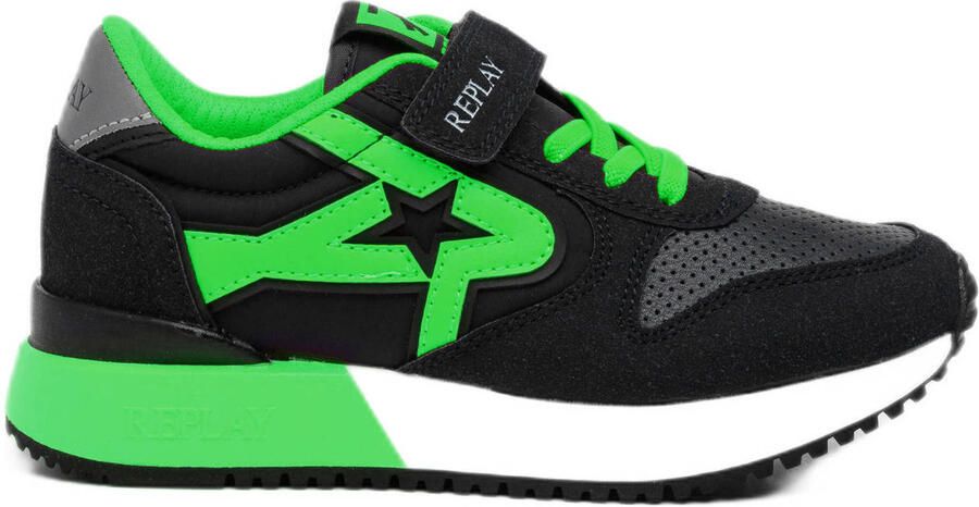 Replay Fiber JR Boy 7 JS850007S-1754 Zwart Groen