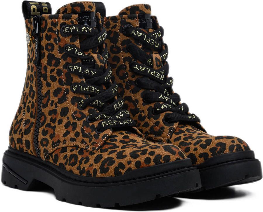REPLAY Joplin 16D veterboots cognac zwart