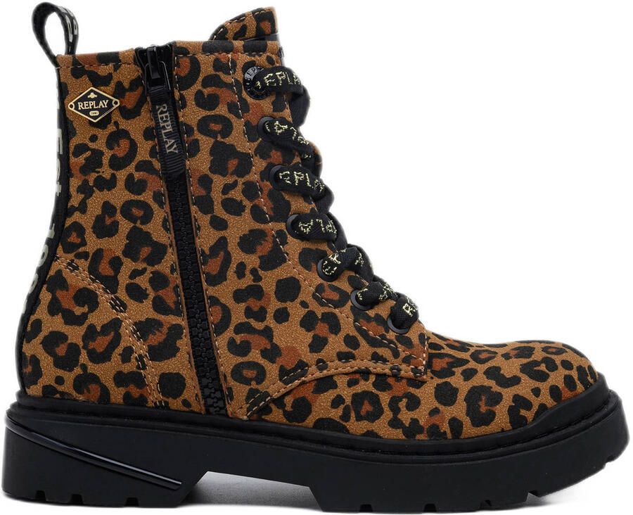REPLAY Joplin 16D veterboots cognac zwart - Foto 3