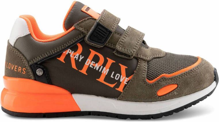 REPLAY SHOOT JR-2 suède sneakers groen oranje