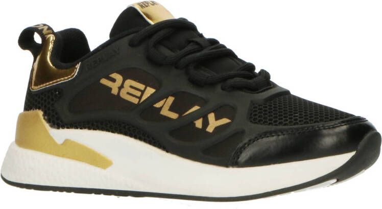 REPLAY sneaker zwart goud