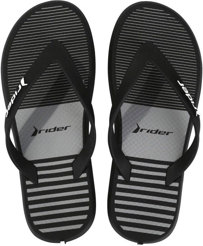 Rider teenslippers zwart grijs