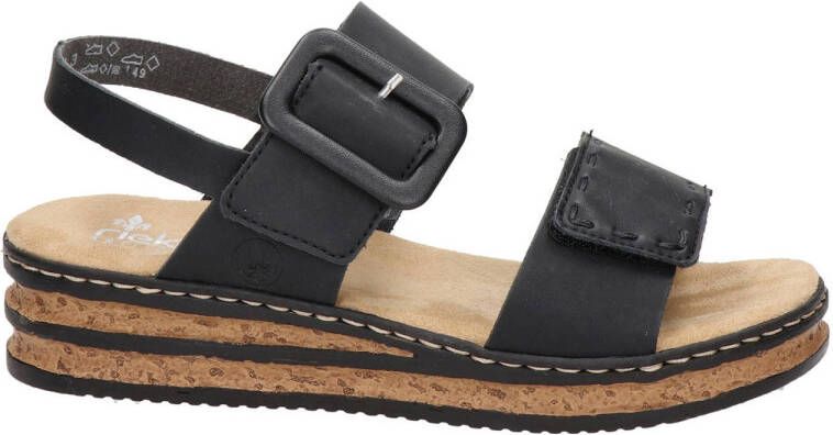 Rieker Antistress sandalen zwart