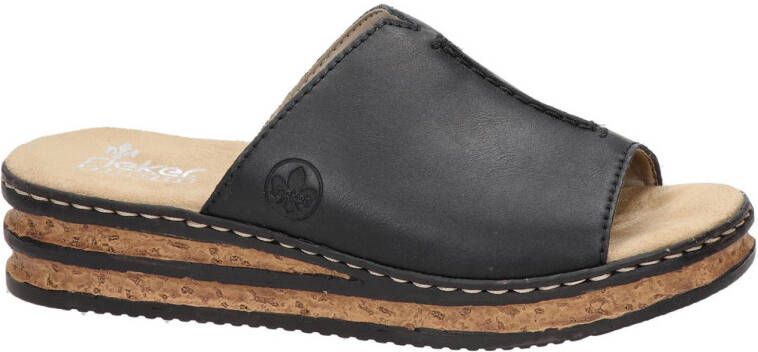 ik heb nodig Koopje Verscheidenheid Rieker Antistress slippers zwart - Schoenen.nl