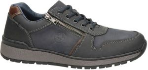 Rieker comfort nubuck veterschoenen blauw