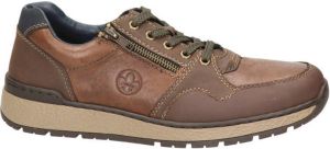 Rieker comfort nubuck veterschoenen cognac