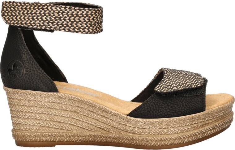 Rieker espadrilles zwart