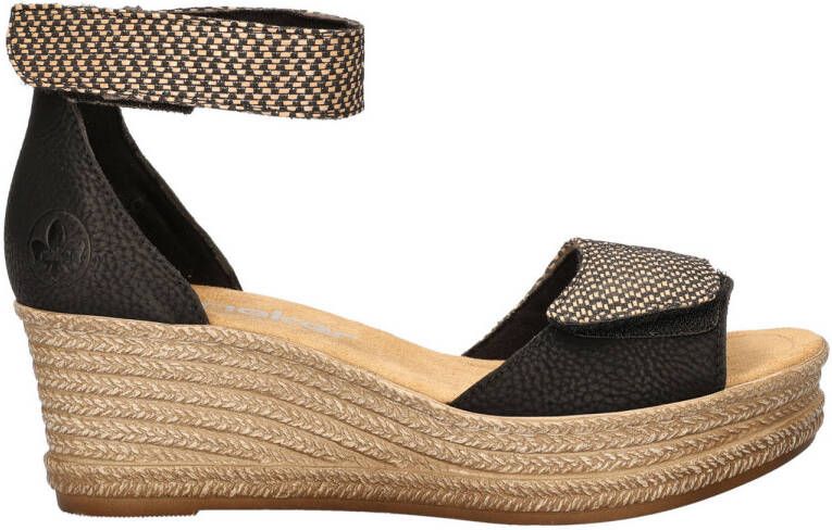 Rieker espadrilles zwart