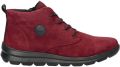 Rieker gevoerde nubuck veterboots bordeauxrood - Rood